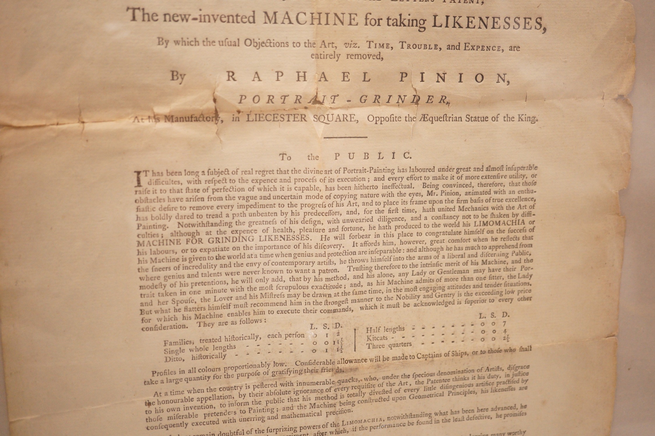 Limomachia, Raphael Pinion, framed page